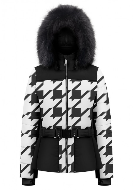 detail Poivre Blanc W23-1003-WO/C Ski Jacket Check Black