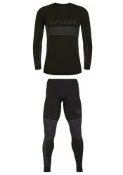 Pánske tričko+nohavice Spyder Momentum Baselayer Black