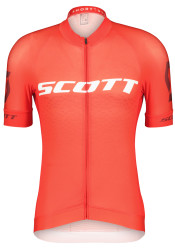 Pánsky cyklistický dres Scott Shirt M's RC Pro SS – Fiery Red / White