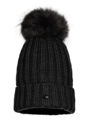 Dámska čiapka Goldbergh Una Beanie Real Raccoon Fur Black