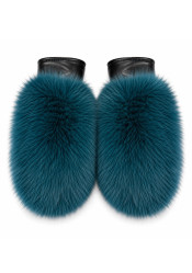 Dámske rukavice Gena Mittens Massa Bis Fox Black/Turquoise