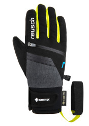 Dětské rukavice Reusch Travis GORE-TEX® Junior - Black/Black Mel/Safety Yellow