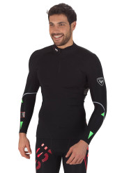 Pánské tričko Rossignol Infini Compression Race Top Black/Red