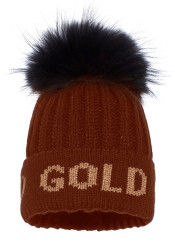 Goldbergh Hodd Beanie Real Pom mocha