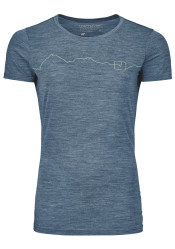 Dámské triko Ortovox 150 Cool Mountain TS W Petrol Blue Blend