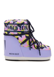 Dámské boty Moon Boot Icon LOW Optical-JB10 Print Lilac/Cyber Lime