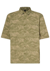 Pánska košeľa Oakley Outdoor Printed Shirt Aop Mountain Black Cement 0B5