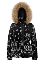 Poivre Blanc Joana-Jrgl/P Ski Jkt Paisley Black