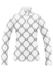 Poivre Blanc Mia-Jrgl/M Base Layer Shirt Monogram White