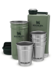 Darčekový set Stanley Adventure – Ploskačka 250 ml + 4 panáky – Zelená
