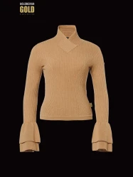 Dámsky sveter Goldbergh Fiori Long Sleeve Knit Sweater Caramello