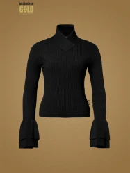 Dámsky sveter Goldbergh Fiori Long Sleeve Knit Sweater Black