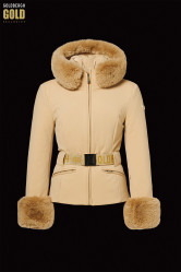 Dámska bunda Goldbergh Prezioso Ski Jacket Faux Borde Caramello