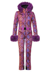 Dámska kombinéza Goldbergh Zafira Ski Suit Faux Border Snake Pink