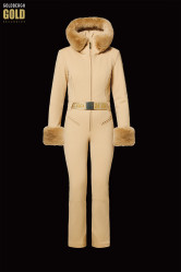 Dámsky overal Goldbergh Vita Ski Suit Faux Border Caramello