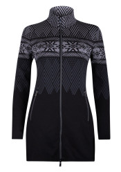 Dámsky rolákový sveter Newland N4 6709/0167 Lady Tunic Full Zip Black/Dark G
