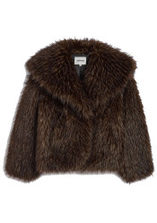 APPARIS Yara Fox Coat Dark Brown