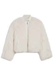 APPARIS Lillet Shag Fur Bomber Ivory