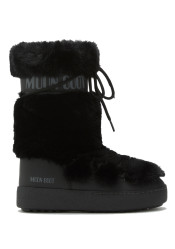 Dámske snehule Moon Boot LTRACK FAUX FUR HIGH WP-N001 BLACK
