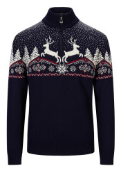 Dale of Norway Dale Christmas Masc Sweater Navy Offwhite Redrose