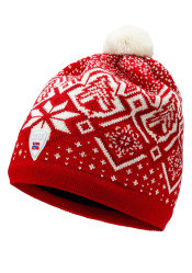 Dale of Norway Winterland Hat Raspberry Offwhite Redrose