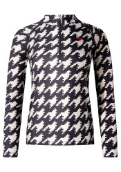 Dámske tričko - Perfect Moment 1/4 Zip Base Layer Top Black/Snow White