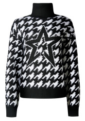 Dámsky sveter Perfect Moment Chunky Houndstooth Sweater Black/White