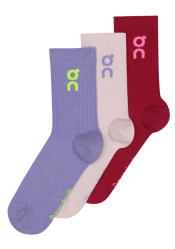 On Running Logo Sock High 3P, Orchid/Comet