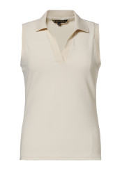 Dámsky top Goldbergh Caroline Sleeveless Polo Top Champagne