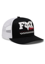 Fox Yth Checker Mesh Trucker Hat Black