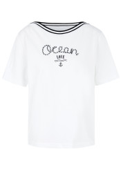 Dámske tričko Marc Cain AS 48.60 J68 T-Shirt White 100