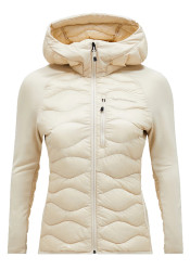 Dámska bunda Peak Performance Helium Hybrid Down Hood Jkt W Sand Fog N36
