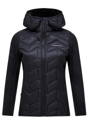 Dámska bunda Peak Performance Elevate Insulated Hybrid Hood Jkt W Black 050