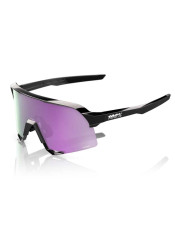 Slnečné okuliare 100% S3 - Polished Black - HiPER Polarized Lavender Mirror