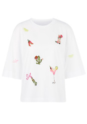 Dámske tričko Marc Cain AS 48.64 J86 T-Shirt White 100