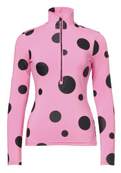 Dámsky rolák Goldbergh Yoto Ski Pully Dots Pink Cosmos