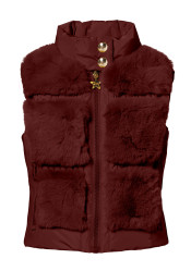 Dámska vesta Goldbergh Chic Bodywarmer Faux Vino Rosso