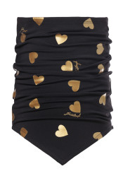 Dámsky nákrčník Goldbergh Kouki Neckwarmer Black/Gold