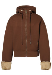 Dámska mikina Goldbergh Seika Hooded Full Zip Cardigan Deep Mocha