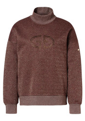 Dámska mikina Goldbergh Sizzle Turtle Neck Sweater Vino Rosso Lurex Melange