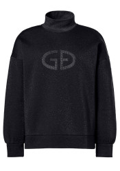 Dámska mikina Goldbergh Sizzle Turtle Neck Sweater Black Lurex Melange