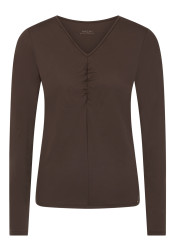 Dámske tričko Marc Cain BC 48.48 J17 t-shirt Seal Brown 697