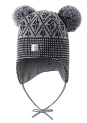 Detská zimná čiapka Reima Kuuru Melange Grey