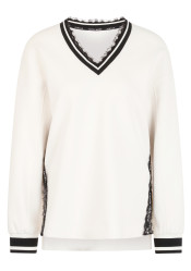 Marc Cain BS 44.11 J09 Sweatshirt 110 Off-White