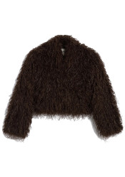 APPARIS Ginette Mongolian Jacket Deep Brown