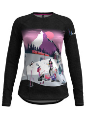 Dámske tričko s dlhým rukávom Crazy Long Sleeved Aria Woman Selfie