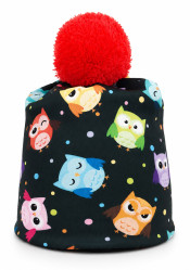 Detská čiapka HAUER MAGIC FUN OWLS ORANGE