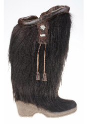 Dámske zimné topánky Nis 715821 Stivale Pelliccia Capra Brown