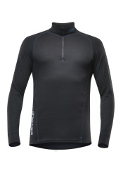 Pánske tričko DEVOLD DUO ACTIVE MAN ZIP NECK BLK