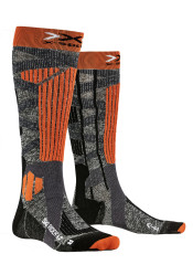 X-SOCKS® Ski Rider 4.0 Stone Grey Melange/X-Orange